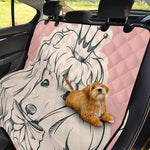 Princess Poodle Print Pet Car Back Seat Cover