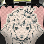 Princess Poodle Print Pet Car Back Seat Cover