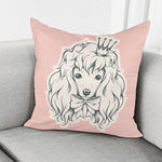 Princess Poodle Print Pillow Cover