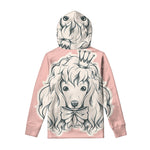 Princess Poodle Print Pullover Hoodie