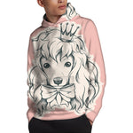 Princess Poodle Print Pullover Hoodie