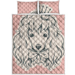 Princess Poodle Print Quilt Bed Set