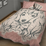 Princess Poodle Print Quilt Bed Set