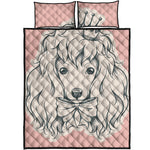 Princess Poodle Print Quilt Bed Set
