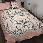 Princess Poodle Print Quilt Bed Set