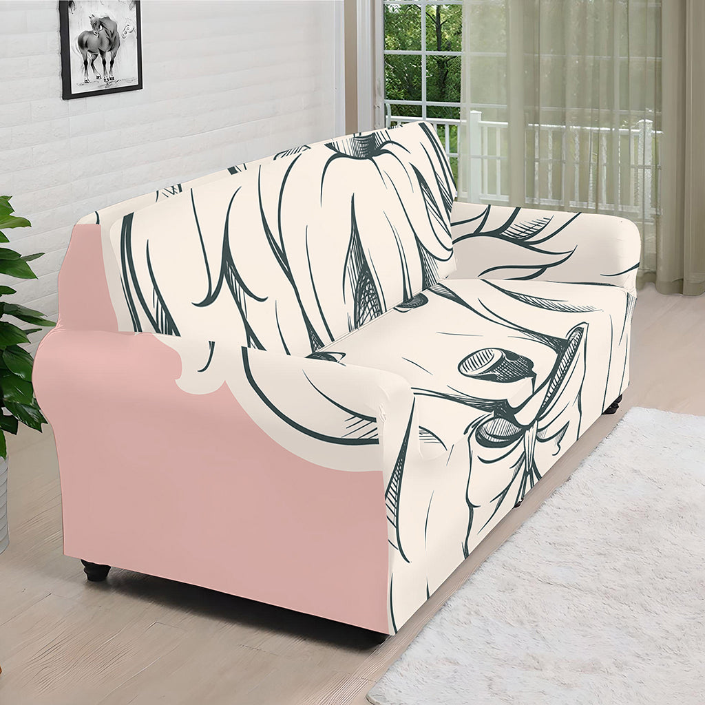 Princess Poodle Print Sofa Cover