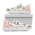 Princess Poodle Print White Running Shoes