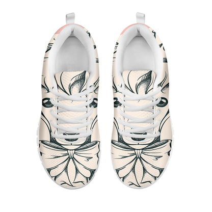 Princess Poodle Print White Sneakers