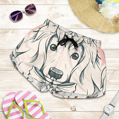 Princess Poodle Print Women's Shorts