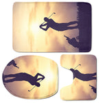 Pro Golf Swing Print 3 Piece Bath Mat Set