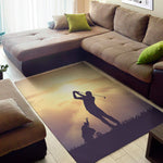 Pro Golf Swing Print Area Rug