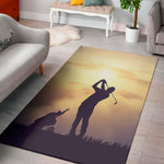 Pro Golf Swing Print Area Rug