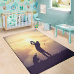 Pro Golf Swing Print Area Rug