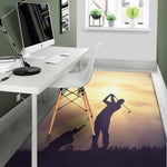Pro Golf Swing Print Area Rug