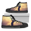 Pro Golf Swing Print Black High Top Sneakers