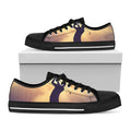 Pro Golf Swing Print Black Low Top Sneakers