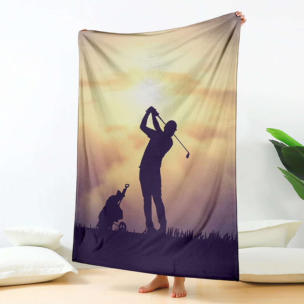 Pro Golf Swing Print Blanket