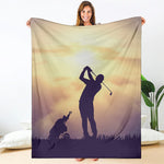 Pro Golf Swing Print Blanket