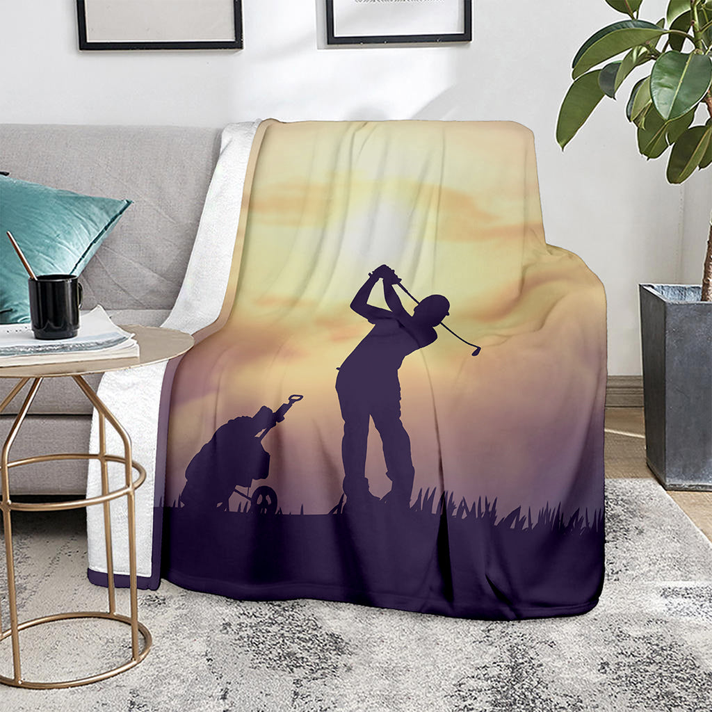 Pro Golf Swing Print Blanket