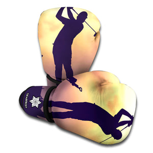 Pro Golf Swing Print Boxing Gloves