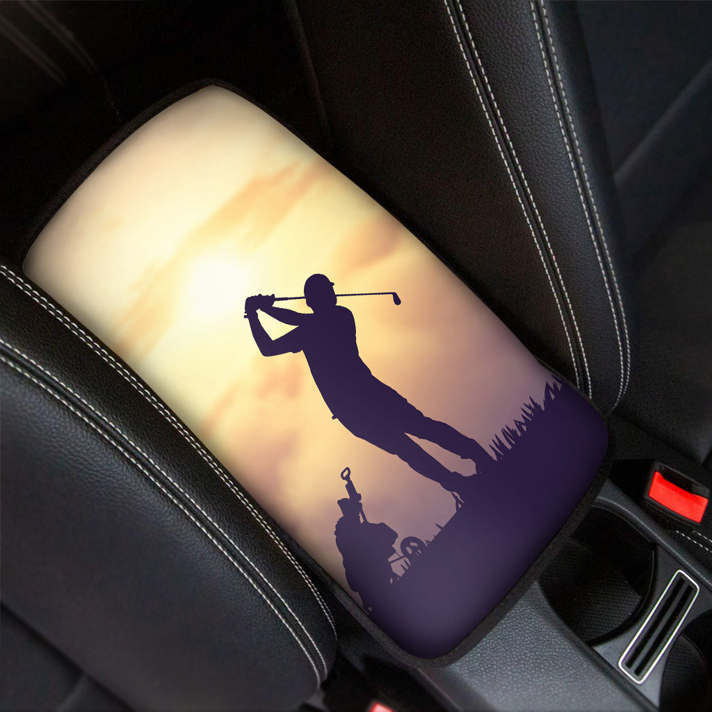 Pro Golf Swing Print Car Center Console Cover