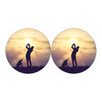Pro Golf Swing Print Car Coasters