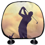 Pro Golf Swing Print Car Headrest Covers