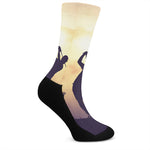 Pro Golf Swing Print Crew Socks