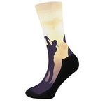 Pro Golf Swing Print Crew Socks