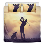 Pro Golf Swing Print Duvet Cover Bedding Set