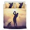 Pro Golf Swing Print Duvet Cover Bedding Set