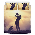 Pro Golf Swing Print Duvet Cover Bedding Set