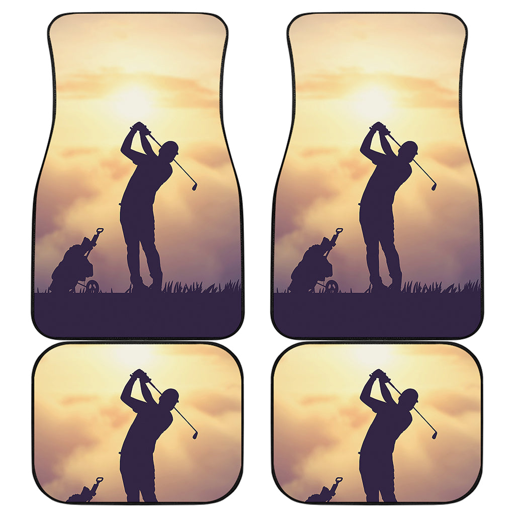 Pro Golf Swing Print Front and Back Car Floor Mats