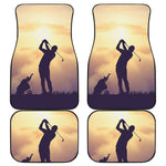 Pro Golf Swing Print Front and Back Car Floor Mats