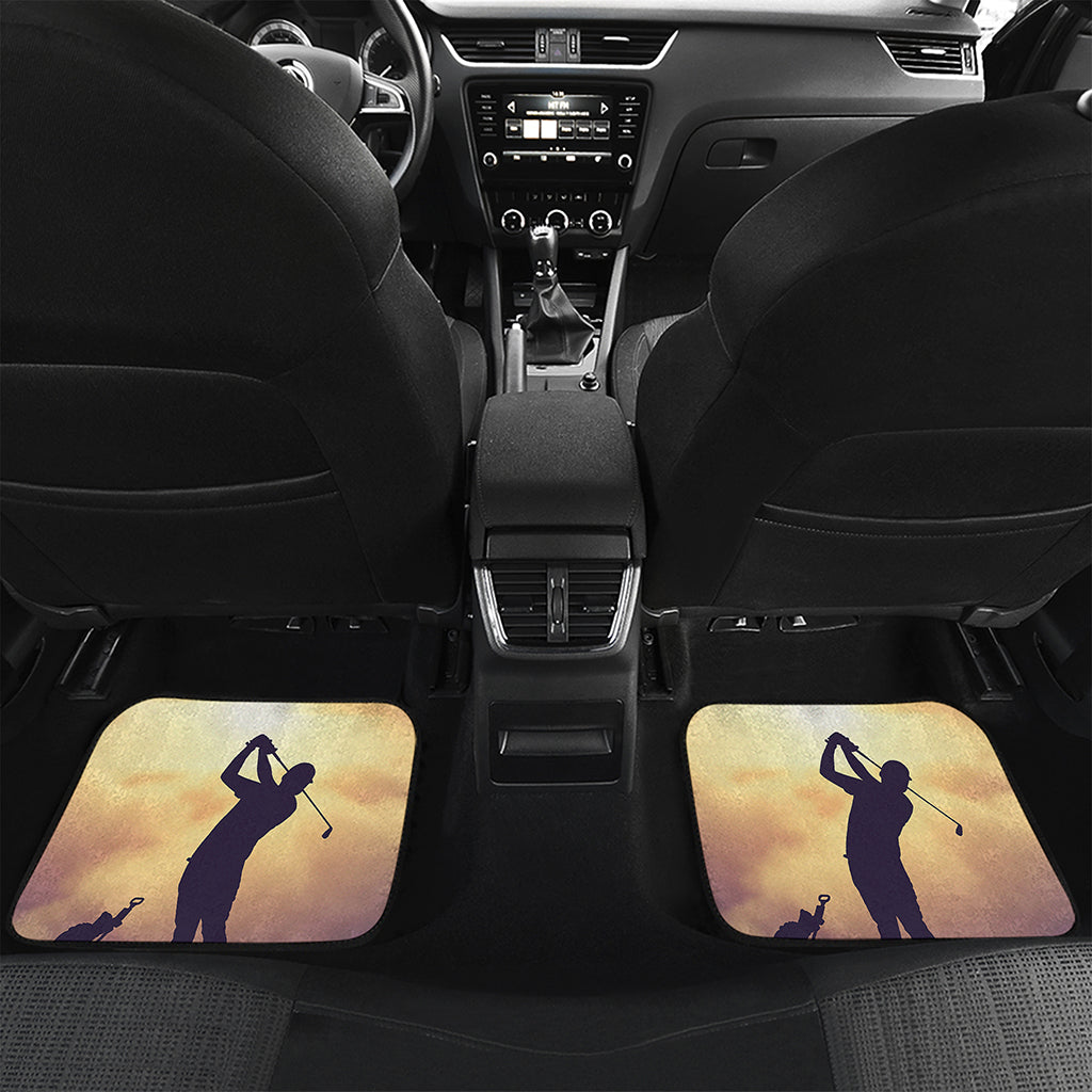 Pro Golf Swing Print Front and Back Car Floor Mats