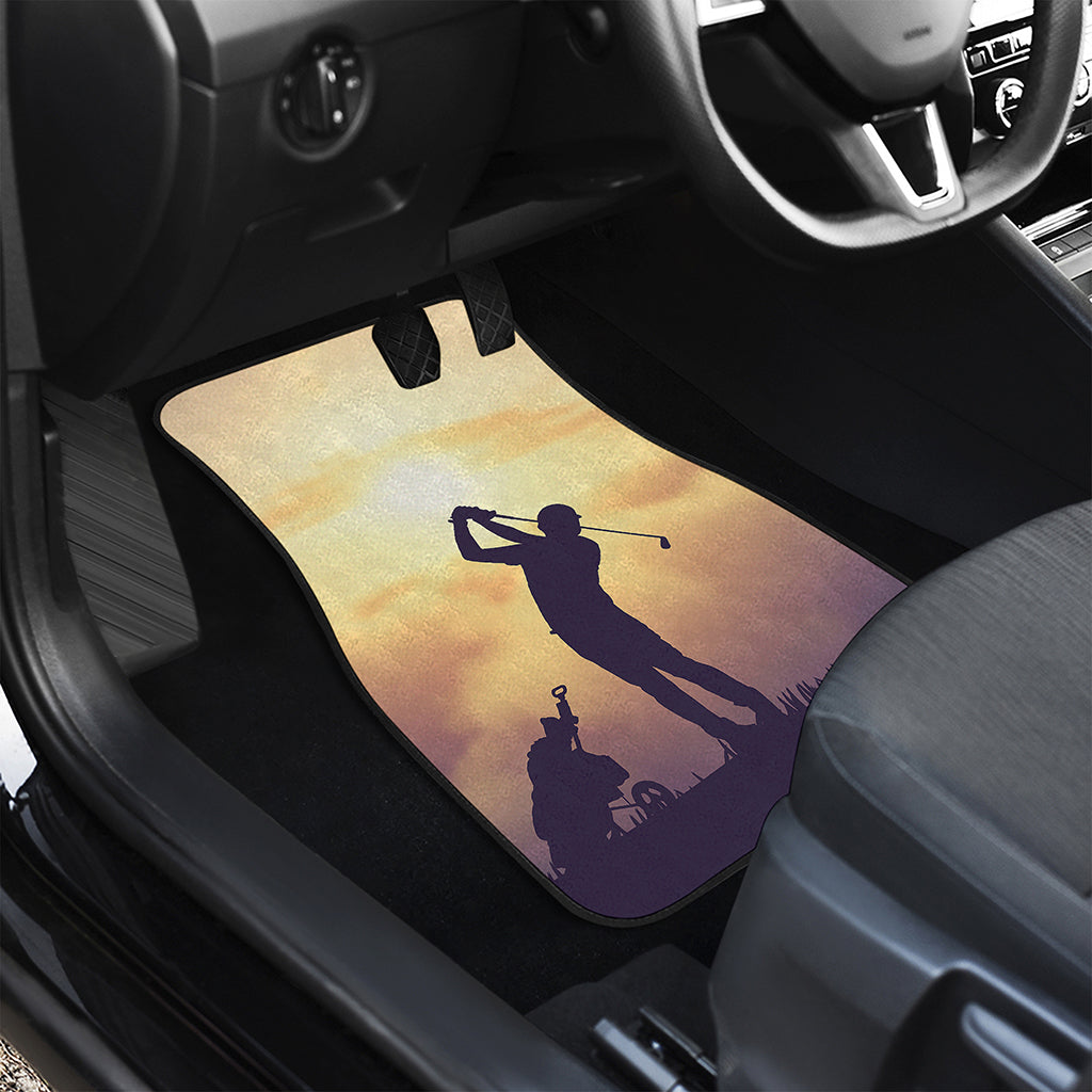 Pro Golf Swing Print Front and Back Car Floor Mats