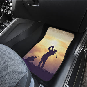 Pro Golf Swing Print Front and Back Car Floor Mats