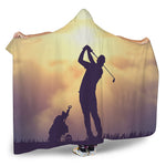 Pro Golf Swing Print Hooded Blanket