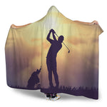 Pro Golf Swing Print Hooded Blanket