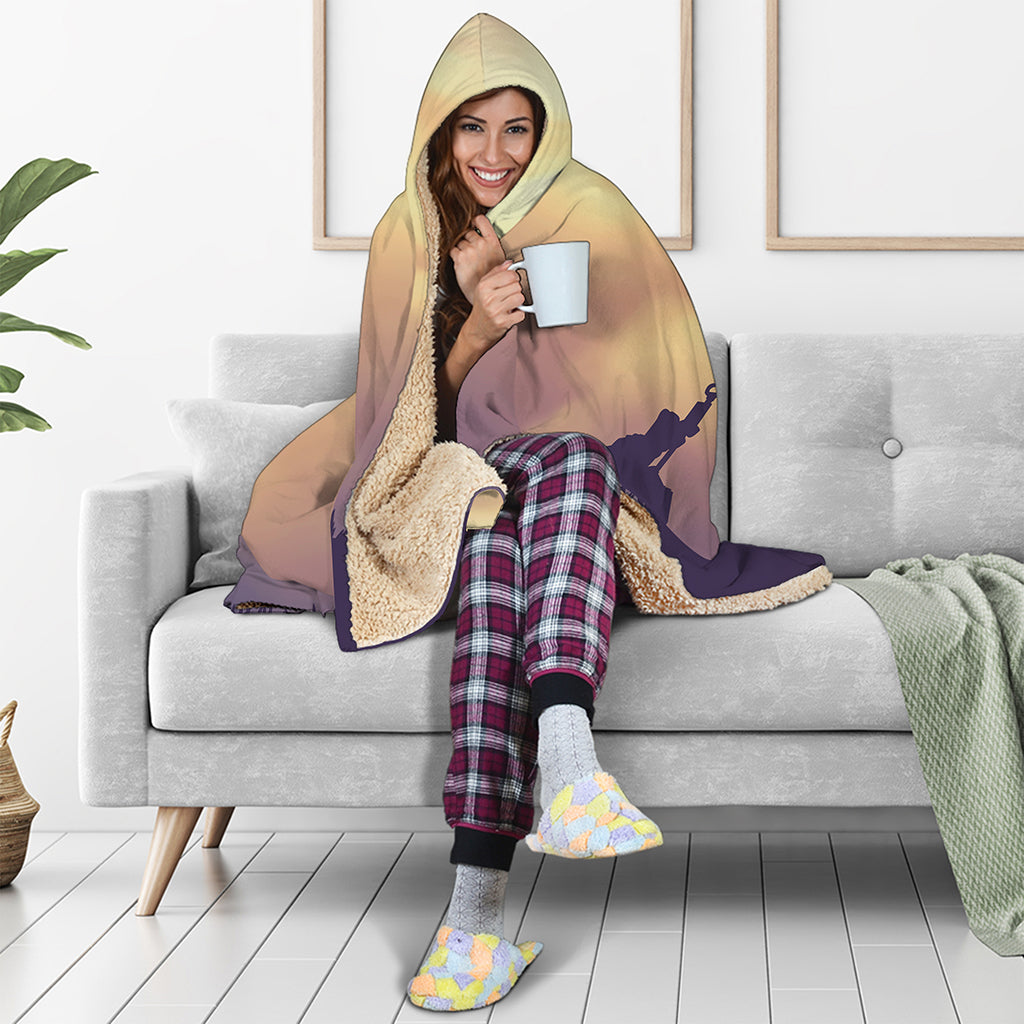 Pro Golf Swing Print Hooded Blanket