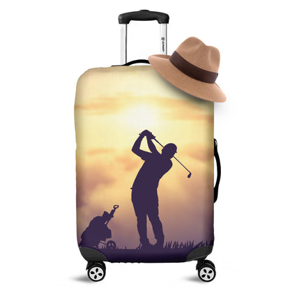 Pro Golf Swing Print Luggage Cover