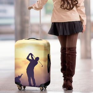 Pro Golf Swing Print Luggage Cover