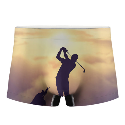 Pro Golf Swing Print Men's Boxer Briefs