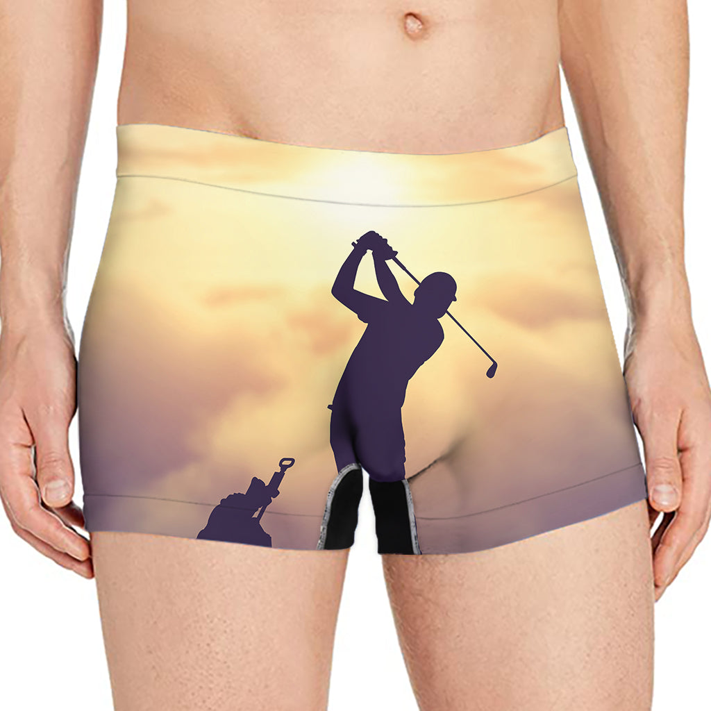 Pro Golf Swing Print Men's Boxer Briefs