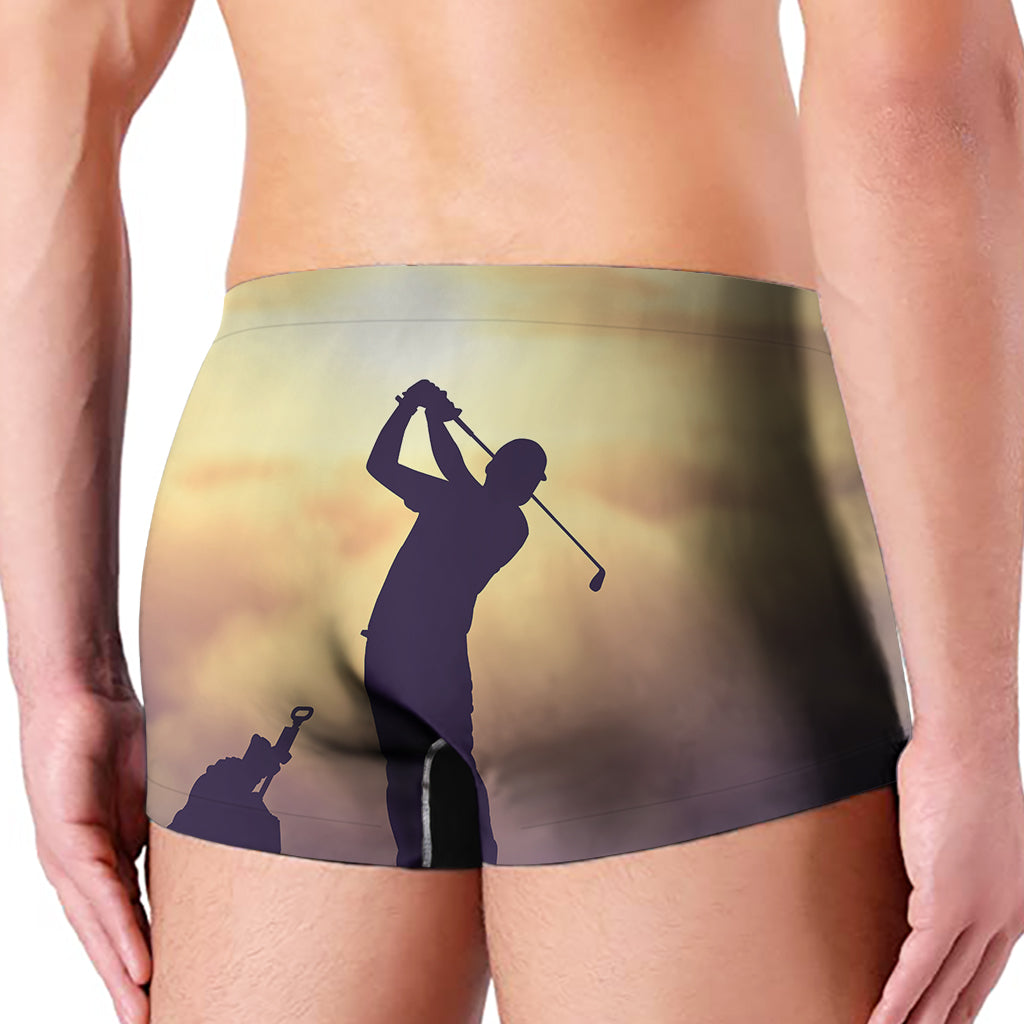 Pro Golf Swing Print Men's Boxer Briefs
