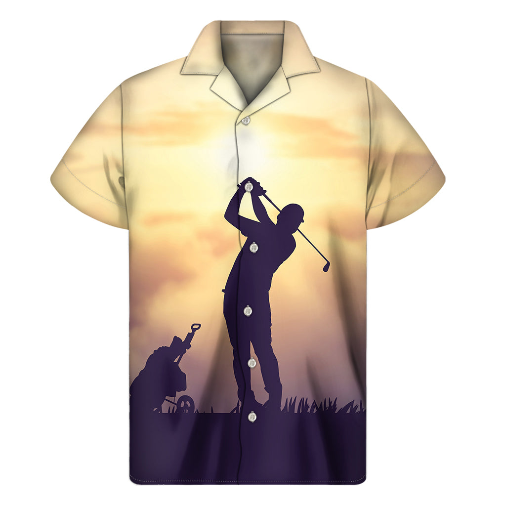 Pro Golf Swing Print Men's Short Sleeve Shirt