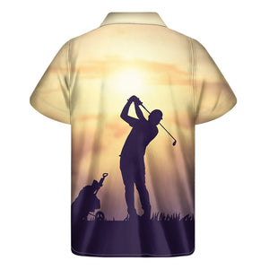 Pro Golf Swing Print Men's Short Sleeve Shirt