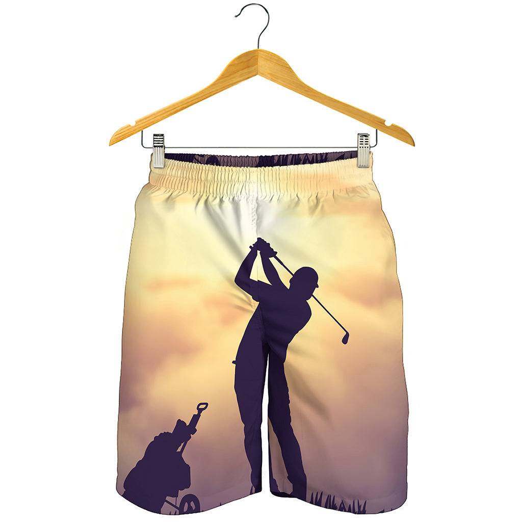 Pro Golf Swing Print Men's Shorts