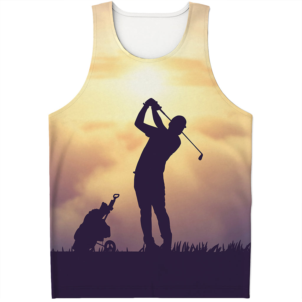 Pro Golf Swing Print Men's Tank Top