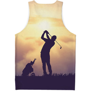 Pro Golf Swing Print Men's Tank Top